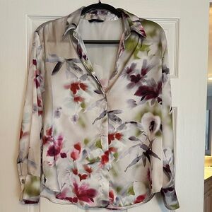 Zara Floral Blouse - Red, Green, Purple